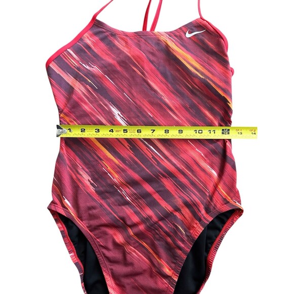 Nike Swimming Swim Suit Bathing Top Tankini NWT Womens Sz 8 Multicolor Abstract - Picture 3 of 8